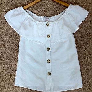 ESPRIT off-white off shoulder top. Lightly worn.